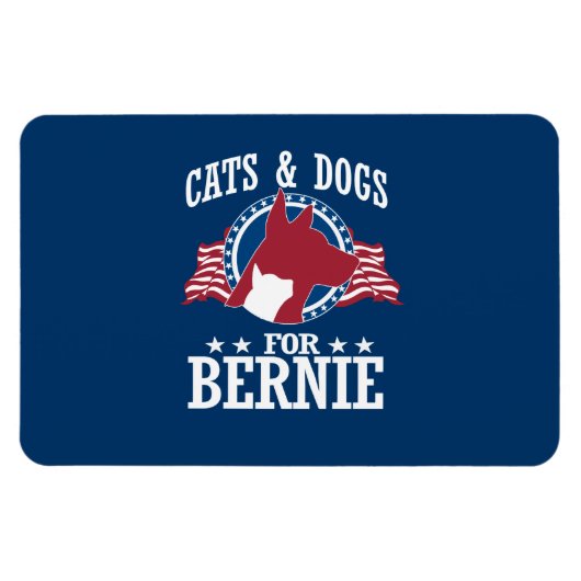 KATZEN UND HUNDE FÜR BERNIE SANDERS MAGNET (Horizontal)