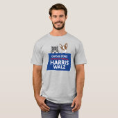 Katzen und Hunde für Harris Walz T-Shirt (Vorne ganz)