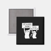 Katzen und Hunde gegen Trump Magnet (Vorderseite/Rückseite)