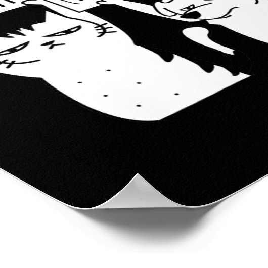 Katzen und Hunde gegen Trump Poster (Ecke)