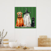 Katzen und Hunde Halloween-Poster Poster (Küche)