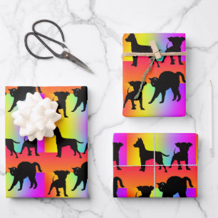 Katzen und Hunde Haustiere Geschenkpapier Set