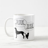 Katzen und Hunde Kaffeetasse (Links)
