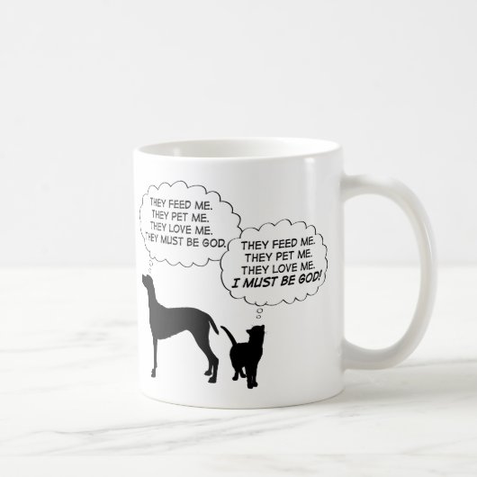 Katzen und Hunde Kaffeetasse (Rechts)
