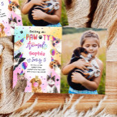 Katzen und Hunde Kitten Welpe Party Pawty Geburtst Einladung