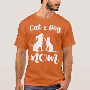 Katzen und Hunde Mama Haustiere Tiere Lover Welpen T-Shirt