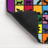 Katzen und Hunde Mousepad (Ecke)