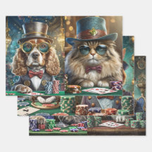 Katzen und Hunde Poker spielen, Salon