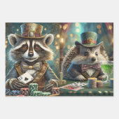 Katzen und Hunde Poker spielen, Salon Geschenkpapier Set (Vorderseite 2)