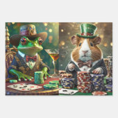 Katzen und Hunde Poker spielen, Salon Geschenkpapier Set (Vorderseite)