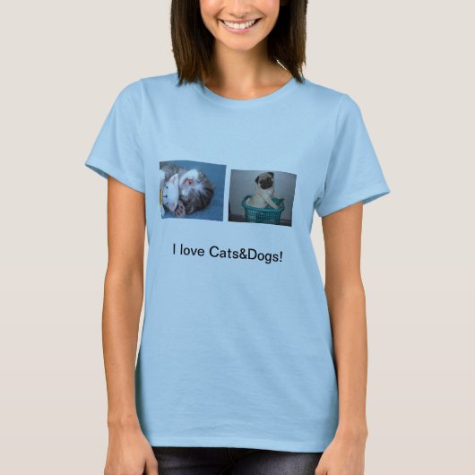 Katzen und Hunde T-Shirt (Vorderseite)