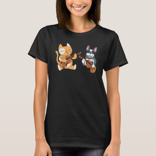 Katzen und Hunde Tiere Doppelhelfer Spieler Doppel T-Shirt (Vorderseite)