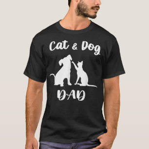 Katzen und Hunde Vater Haustiere Tiere Lover Welpe T-Shirt