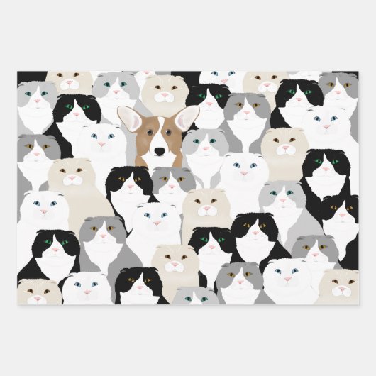 Katzen- und Hundefutter Geschenkpapier Set (Vorderseite 2)