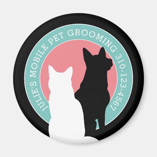 Katzen- und Hundemobile Pet Groomer Magnet (Vorne)