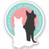 Katzen- und Hundemobile Tierpfleger Aufkleber (Vorderseite)