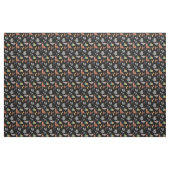Katzen- und Hundemusterdesign auf Schwarz Stoff (Yard (91,4 cm))
