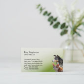 Katzen- und Hundetierarztgeschäft Terminkarte (Stehend Vorderseite)