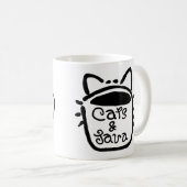 Katzen und Java Black Kaffeetasse (VorderseiteRechts)