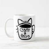 Katzen und Java Black Kaffeetasse (Links)