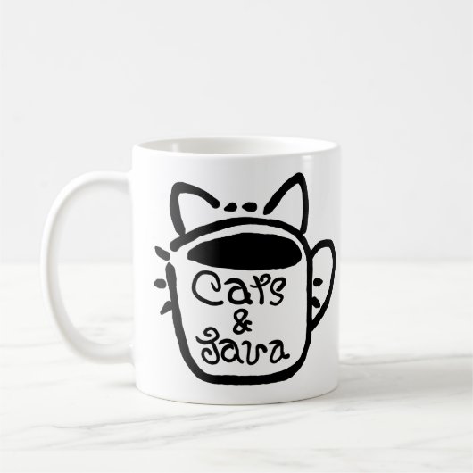 Katzen und Java Black Kaffeetasse (Links)