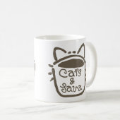 Katzen und Java Brown Kaffeetasse (VorderseiteRechts)