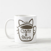 Katzen und Java Brown Kaffeetasse (Links)