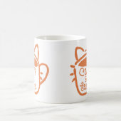 Katzen und Java Orange Kaffeetasse (Mittel)