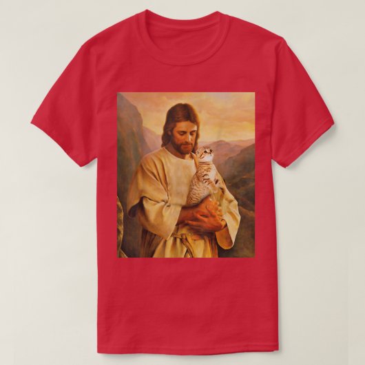 Katzen und Jesusliebhaber T-Shirt (Design vorne)
