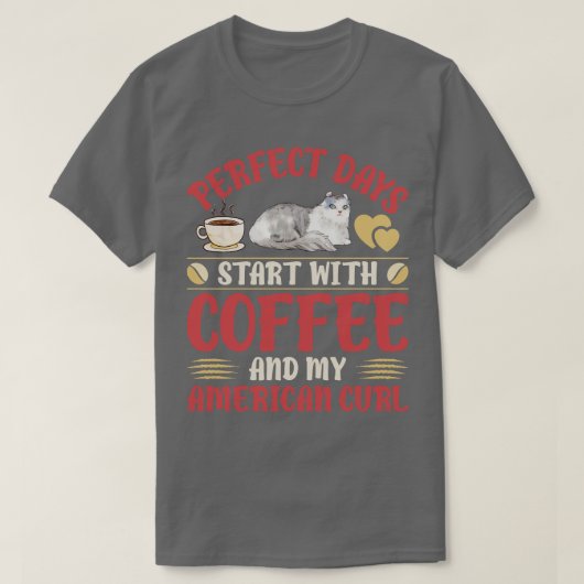 Katzen und Kaffee 5 T-Shirt (Design vorne)