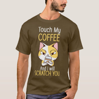 Katzen und Kaffee Kaffee Kaffee lange T-Shirt