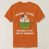 Katzen und Kaffee Kaffee Kaffee lange T-Shirt (Design vorne)