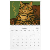 Katzen und Kaffee-Kalender Kalender (Jan 2027)