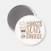 Katzen und Kaffee Magnet (Vorderseite/Rückseite)