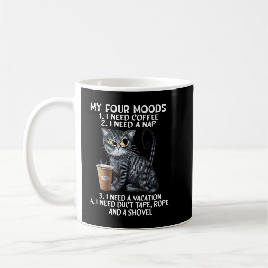 Katzen und Kaffee, meine Vier-Stimmung, Katzenlieb Kaffeetasse (Links)