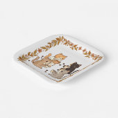Katzen und Kaffee Pappteller (Gewinkelt)