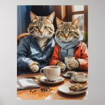 Katzen und Kaffee