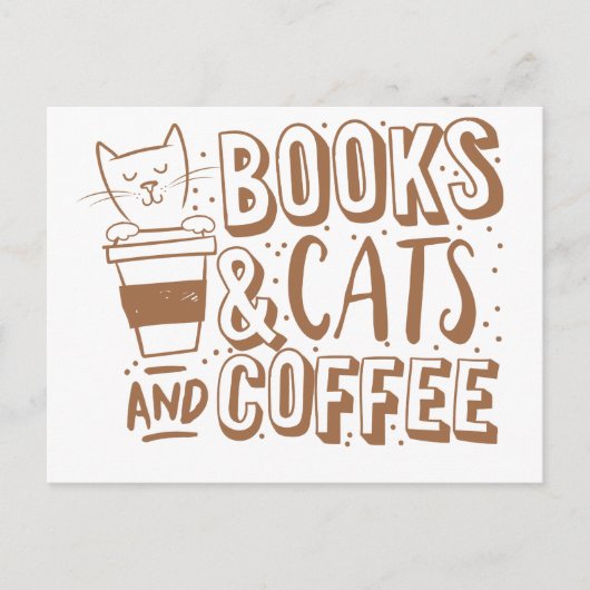 Katzen und Kaffee Postkarte (Vorderseite)