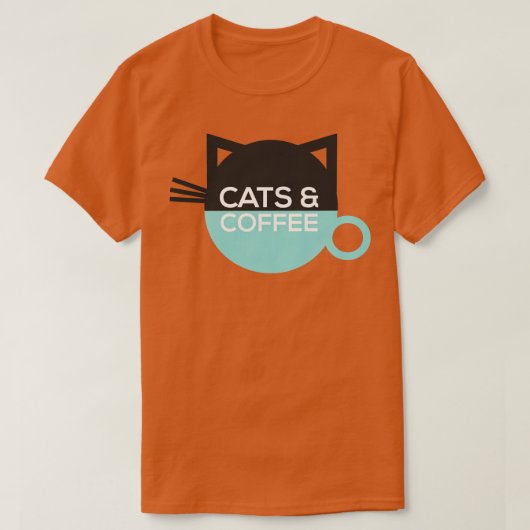 Katzen und Kaffee T-Shirt (Design vorne)