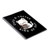 Katzen und Kaffee zum Tagespreis Notizblock (Rechte Seite)