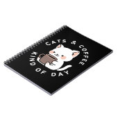 Katzen und Kaffee zum Tagespreis Notizblock (Linke Seite)