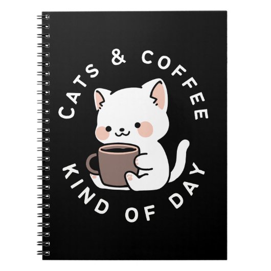Katzen und Kaffee zum Tagespreis Notizblock (Vorderseite)