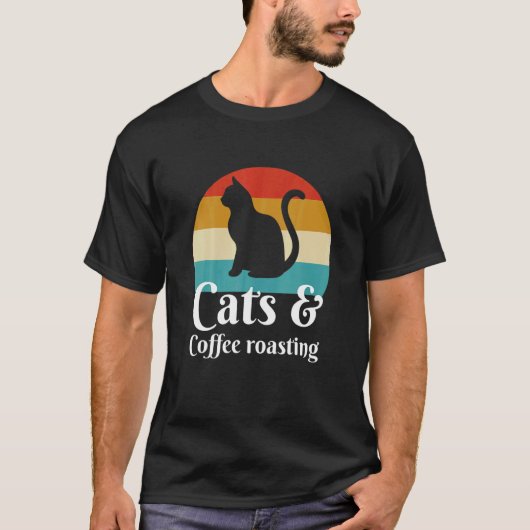 Katzen und Kaffeeröstung T-Shirt (Vorderseite)