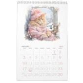 Katzen und Kätzchen Aquarellfarben-Dressup Kalender (Jan 2027)