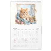 Katzen und Kätzchen Aquarellfarben-Dressup Kalender (Mär 2027)