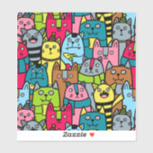 Katzen und Kätzchen Aufkleber (Blatt)