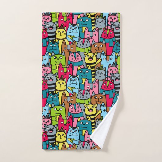Katzen und Kätzchen Badhandtuch Set (Handtuch)