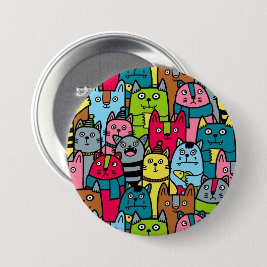 Katzen und Kätzchen Button (Vorne & Hinten)