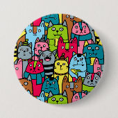 Katzen und Kätzchen Button (Vorderseite)