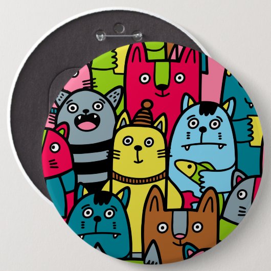 Katzen und Kätzchen Button (Vorne & Hinten)